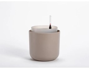 Ghiveci cu sistem auto-udare gri-bej, ø 19 cm Tolita - Plastia