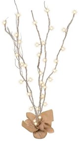 Decorațiune LED de Crăciun 40xLED/3xAA argintie