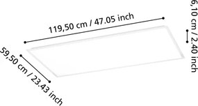 Eglo 902301 - Panou LED aplicat MORADILLO LED/36,5W/230V 120x60 cm alb