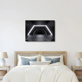 Tablou pe sticlă - Tunel futurist (70x50 cm)