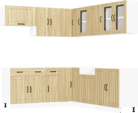 vidaXL Set dulap de bucătărie din 11 piese „Lucca” lemn stejar Sonoma