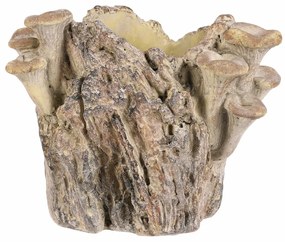 Suport din beton - ciot cu ciuperci, 19 x 17 x 16cm