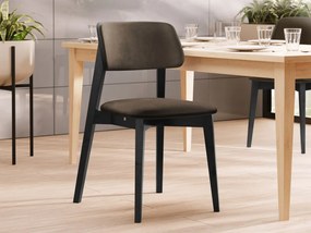 Scaun sufragerie KD 63 C (Negru + maro) . 1103437