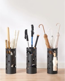 Suport metalic pentru umbrele ANABEL, 17x41 cm, negru SongmicsHome