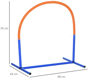 PawHut Echipament de Agilitate pentru Câini, Set Portabil din 4 Piese pentru Antrenament, 95x88x64 cm, Albastru | Aosom Romania