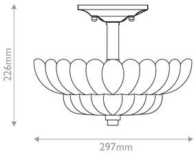 Plafonieră Quoizel QZ-WHITECAP-SF-S WHITECAP 3xE14/40W/230V d. 29,7 cm