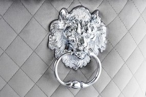 Scaun de bar stil baroc Castle Deluxe, gri