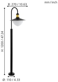 Eglo 97287 - Lampa exterior SIRMIONE 1xE27/60W/230V