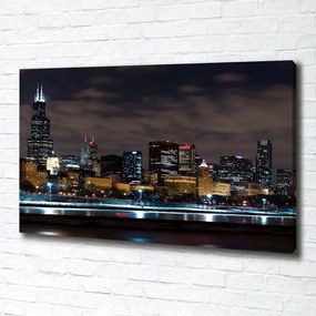 Tablou canvas Chicago noaptea