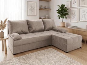 OFERTA Crema canapea extensibila de colt ZENA, reversibila calitatea a II-a