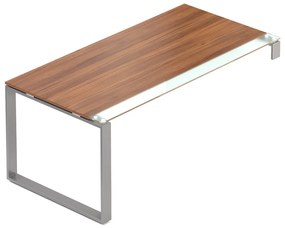 Masa Creator 180 x 90 cm, baza gri, 1 picior, nuc