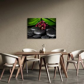 Tablou pe sticlă - Pietre de lavă (70x50 cm)