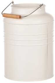 Vaza metalică Pail crem, 13 x 18 x 26 cm