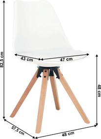 Scaun pivotant elegant, alb, ETOSA