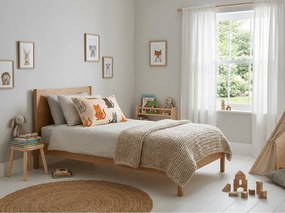 Fața de perna din flanel COLORED CATS 50x70 cm, crem