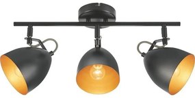 Lustra cu 3 spoturi metal negru LASABEZ