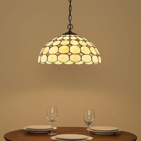 Brilagi - Candelabru Tiffany cu vitralii pe lanț DORAN 2xE27/60W/230V
