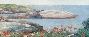 Tablou - Childe Hassam, Poppies,  Isles of Shoals, reproducere (120x50 cm)