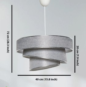 Lustra Couper - Grey, Silver, Soclu E27, Max. 45 - 60W