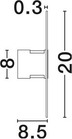 Aplica de perete LED decorativa VETRIO