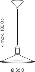 Brilagi - Lampă suspendată pe cablu FORGE, 1xE27/60W/230V, Ø 36 cm, maro