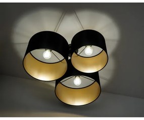 Lustră aplicată Duolla ROLLER TRIO SHINY 3xE27/15W/230V negru/auriu