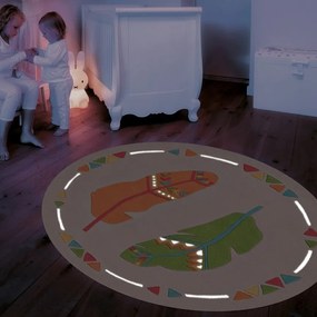 Covor copii cu fire fluorescente ce stralucesc in intuneric, Spirit-Glowy 130cm 3141-17 AE