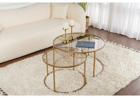 Set de măsuțe de conferință Aurum Gold și Bronze80 cm, 2 buc.