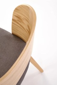 Scaun Cadiz natur/gri H83 cm