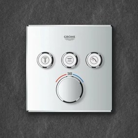 Baterie dus Grohe Grohtherm SmartControl termostatica patrata cu 3 iesiri