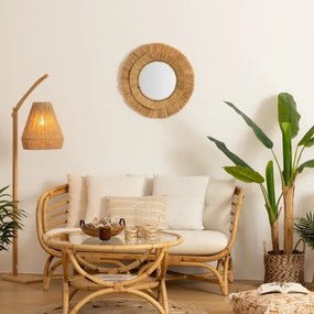 Oglindă de perete Atmosphera ALBA d. 57 cm rafie