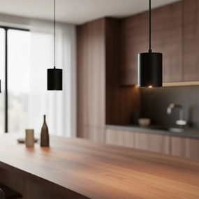 Lampă suspendată neagră modernă pentru sistem de șină monofazat GU10 70mm - Iconic Holt