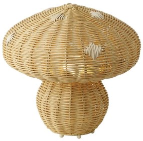 Lampa de masa design decorativ natural din ratan Allie