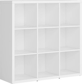 Biblioteca NEPO PLUS, alb, PAL, 114x39x111 cm