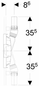 Rigola pentru dus cu scurgere in perete Geberit Duofix 500 mm pentru pardoseli 90 mm-200 mm