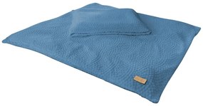 Lenjerie de pat pentru copii albastră pentru pătuț 80x80 cm Seashells – Roba