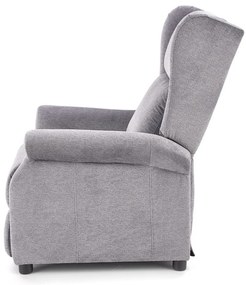 Fotoliu recliner cu functie de masaj Agustin M stofa gri
