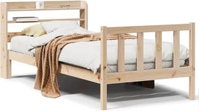 vidaXL Cadru pat fără saltea, 90x190 cm, lemn masiv de pin