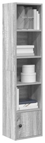 vidaXL Bibliotecă, gri sonoma, 31x24x127 cm, lemn prelucrat