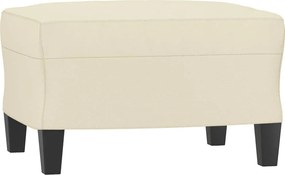 vidaXL Taburet, crem, 60x50x41 cm, piele ecologică