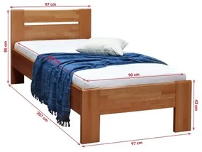 Pat single AMBER 90x200 cm, nuc