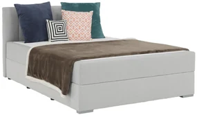 Pat matrimonial Boxspring 140 cm Ferrati (gri maro). 1016097