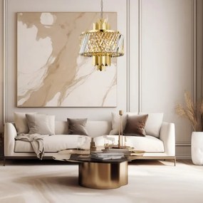 Lustră pe lanț MARGOT 6xE14/40W/230V d. 43 cm auriu