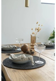 Saltea de masă Bombay, iută împletită, gri închis, rotundă 38 cm 4 bucăți