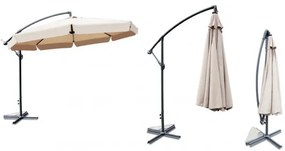 ShopJK UMBRELĂ DE SOARE PENTRU GRĂDINĂ 350 CM GRI