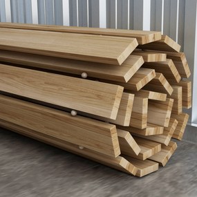 Outsunny Drum de grădină lături lemn rulabile lemn masiv pin 120 x 38 cm | Aosom Romania