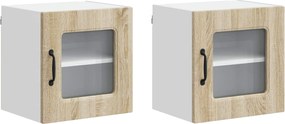 vidaXL Dulap de bucătărie Kalmar 2 pcs Stejar Sonoma 40 x 31 x 40 cm