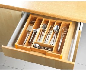 Organizator din bambus pentru tacâmuri Maximex Tray