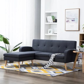 246996 vidaXL Canapea formă de L, gri închis, 186x136x79 cm tapițerie textilă