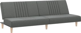 vidaXL Canapea extensibilă, gri închis, material textil